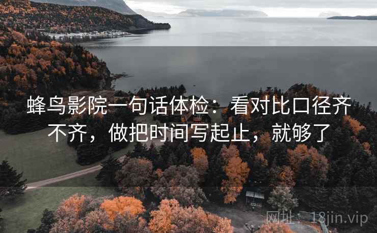 蜂鸟影院一句话体检：看对比口径齐不齐，做把时间写起止，就够了